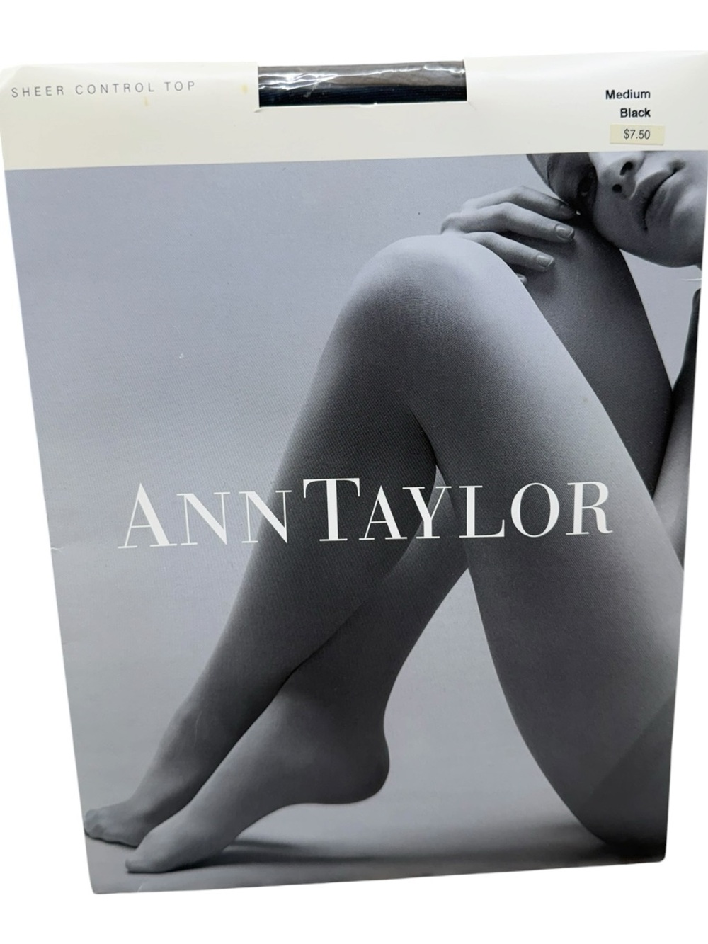 Ann Taylor Sheer Control Top Pantyhose Medium Black